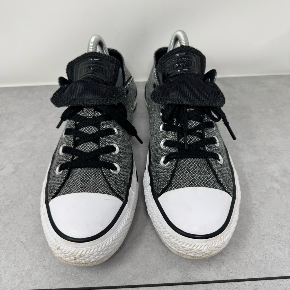 Converse All Star Gray & Black Double Tongue Sneakers Women’s Size 8